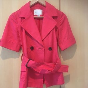 Banana republic coral linen blend blazer